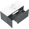 Mexen Orio koupelnová skříňka 100 cm s umyvadlem Vela pravým, 1S, 1D, grafit mat/bílá mat - 91A13-10047-3-BBFF66-W23P01