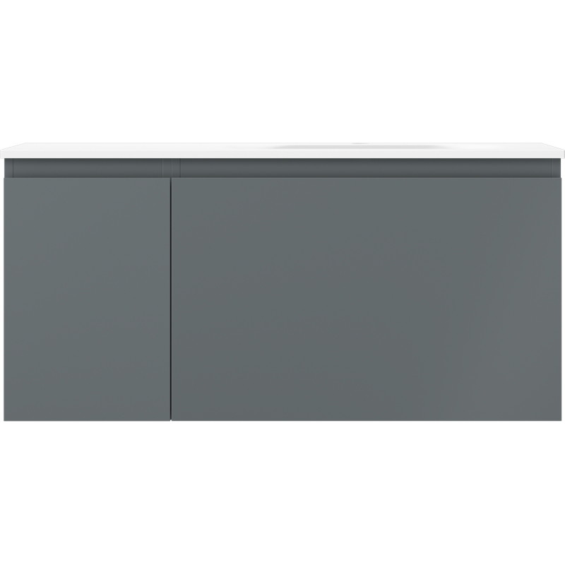 Mexen Orio koupelnová skříňka 100 cm s umyvadlem Vela pravá, 1S, 1D, grafit mat/bílá mat - 91A13-10047-3-BBFF66-W23P01
