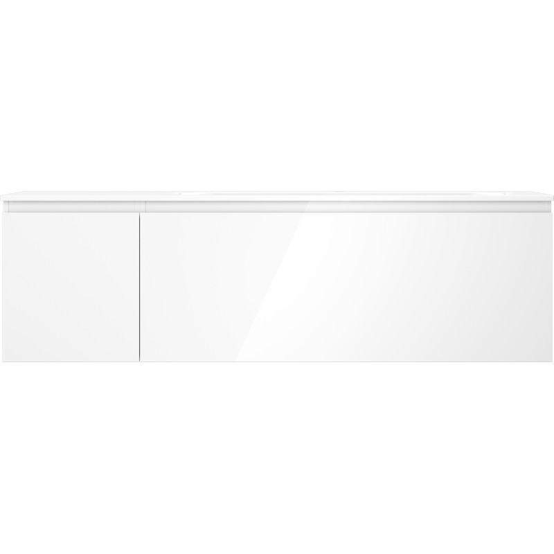 Mexen Orio koupelnová skříňka 160 cm s umyvadlem Vela pravá, 1S, 1D, bílý lesk - 91A13-16047-3-BBFF00-W23P00
