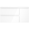 Mexen Orio koupelnová skříňka 90 cm s umyvadlem Otis vlevo, 2S, 1D, bílý lesk - 91A13-09047-3-BBFFF00-W18L00