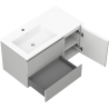Mexen Orio koupelnová skříňka 90 cm s umyvadlem Otis levé, 2S, 1D, šedá mat/bílá mat - 91A13-09047-3-BBFFF62-W18L01