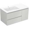 Mexen Orio koupelnová skříňka 90 cm s umyvadlem Otis levé, 2S, 1D, šedá mat/bílá mat - 91A13-09047-3-BBFFF62-W18L01