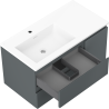 Mexen Orio koupelnová skříňka 90 cm s umyvadlem Otis levá, 2S, 1D, grafit mat/bílá mat - 91A13-09047-3-BBFFF66-W18L01
