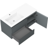 Mexen Orio koupelnová skříňka 100 cm s umyvadlem Otis levá, 2S, 1D, grafit mat/bílá mat - 91A13-10047-3-BBFFF66-W18L01