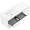 Mexen Orio koupelnová skříňka 120 cm s umyvadlem Otis vlevo, 2S, 1D, bílý lesk - 91A13-12047-3-BBFFF00-W18L00