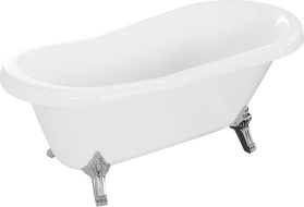 Mexen Retro volně stojící vana 150 x 73 cm, bílá, chromové nohy - 53251507300-00