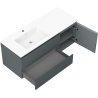 Mexen Orio koupelnová skříňka 120 cm s umyvadlem Otis levá, 2S, 1D, grafit mat/bílá mat - 91A13-12047-3-BBFFF66-W18L01