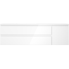 Mexen Orio koupelnová skříňka 160 cm s umyvadlem Otis vlevo, 2S, 1D, bílý lesk - 91A13-16047-3-BBFFF00-W18L00