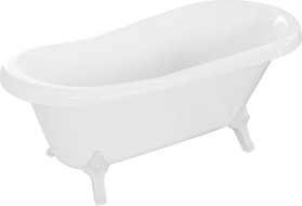 Mexen Retro volně stojící vana 150 x 73 cm, bílá, nohy bílé - 53251507300-20