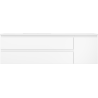 Mexen Orio koupelnová skříňka 160 cm s umyvadlem Otis vlevo, 2S, 1D, bílá mat - 91A13-16047-3-BBFFF01-W18L01