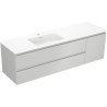Mexen Orio koupelnová skříňka 160 cm s umyvadlem Otis levá, 2S, 1D, šedá mat/bílá mat - 91A13-16047-3-BBFFF62-W18L01