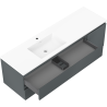 Mexen Orio koupelnová skříňka 160 cm s umyvadlem Otis vlevo, 2S, 1D, grafit mat/bílá mat - 91A13-16047-3-BBFFF66-W18L01