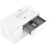 Mexen Orio koupelnová skříňka 90 cm s umyvadlem Otis pravá, 2S, 1D, bílý lesk - 91A13-09047-3-BBFFF00-W18P00