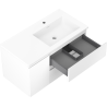Mexen Orio koupelnová skříňka 90 cm s umyvadlem Otis pravým, 2S, 1D, bílá mat - 91A13-09047-3-BBFFF01-W18P01