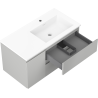 Mexen Orio koupelnová skříňka 90 cm s umyvadlem Otis pravým, 2S, 1D, šedá mat/bílá mat - 91A13-09047-3-BBFFF62-W18P01
