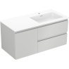 Mexen Orio koupelnová skříňka 100 cm s umyvadlem Otis pravým, 2S, 1D, šedá matná/bílá matná - 91A13-10047-3-BBFFF62-W18P01