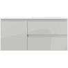 Mexen Orio koupelnová skříňka 100 cm s umyvadlem Otis pravým, 2S, 1D, šedá matná/bílá matná - 91A13-10047-3-BBFFF62-W18P01