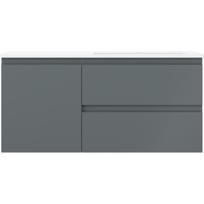 Mexen Orio koupelnová skříňka 100 cm s umyvadlem Otis pravá, 2S, 1D, grafit mat/bílá mat - 91A13-10047-3-BBFFF66-W18P01