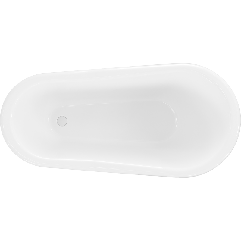 Mexen Retro volně stojící vana 150 x 73 cm, bílá/černá, bílé nohy - 53251507375-20