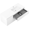 Mexen Orio koupelnová skříňka 120 cm s umyvadlem Otis vpravo, 2S, 1D, bílá mat - 91A13-12047-3-BBFFF01-W18P01