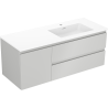 Mexen Orio koupelnová skříňka 120 cm s umyvadlem Otis pravá, 2S, 1D, šedá mat/bílá mat - 91A13-12047-3-BBFFF62-W18P01