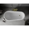 Mexen Retro volně stojící vana 150 x 73 cm, bílá/černá, zlaté nohy - 53251507375-50