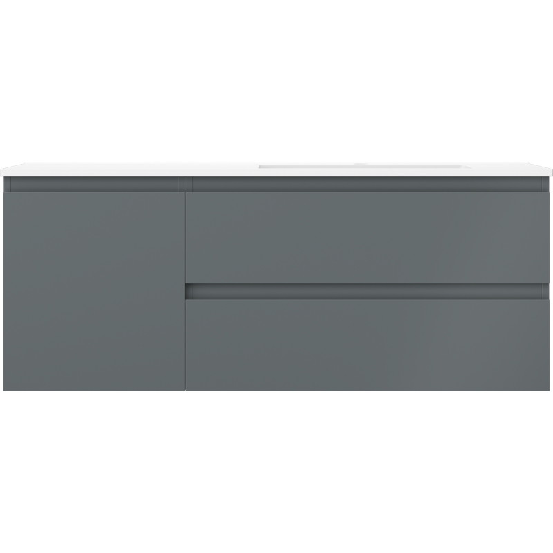 Mexen Orio koupelnová skříňka 120 cm s umyvadlem Otis pravá, 2S, 1D, grafit mat/bílá mat - 91A13-12047-3-BBFFF66-W18P01