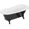 Mexen Retro volně stojící vana 150 x 73 cm, bílá/černá, nohy černé - 53251507375-70