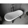 Mexen Retro volně stojící vana 150 x 73 cm, bílá/černá, černé nohy - 53251507375-70