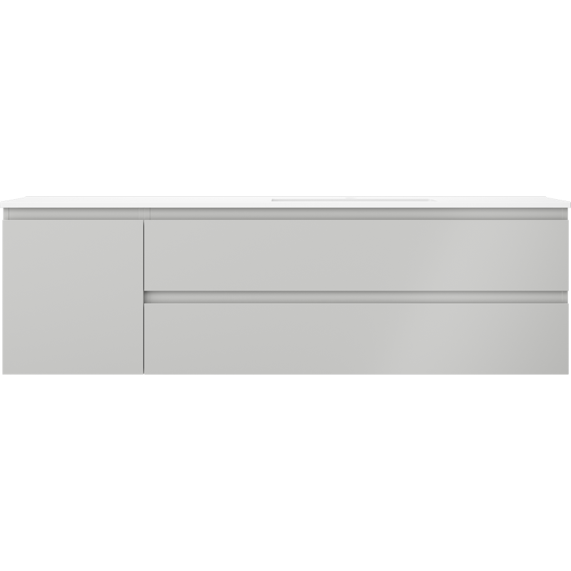 Mexen Orio koupelnová skříňka 160 cm s umyvadlem Otis pravým, 2S, 1D, šedá mat/bílá mat - 91A13-16047-3-BBFFF62-W18P01
