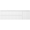 Mexen Rivel koupelnová skříňka 160 cm s umyvadlem Otis levým, 2S, 1D, drážkovaná, bílá mat - 91A23-16047-3-BBFFF01-W18L01