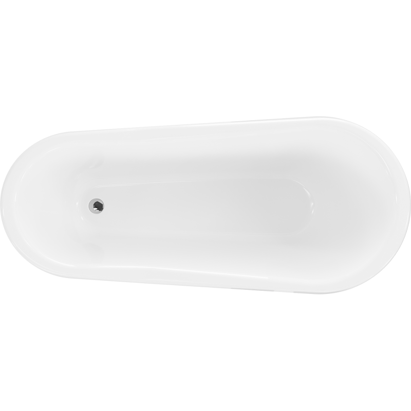 Mexen Retro volně stojící vana 170 x 75 cm, bílá, chromové nohy - 53251707500-00