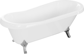Mexen Retro volně stojící vana 170 x 75 cm, bílá, chromové nohy - 53251707500-00