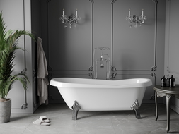 Mexen Retro volně stojící vana 170 x 75 cm, bílá, chromové nohy - 53251707500-00