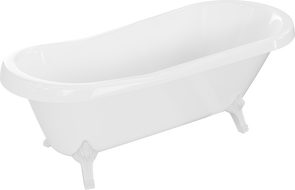 Mexen Retro samostatně stojící vana 170 x 75 cm, bílá, bílé nohy - 53251707500-20