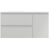 Mexen Orio koupelnová skříňka 90 cm s umyvadlem Vela levým, 2S, 1D, šedá mat/bílá mat - 91A13-09047-3-BBFFF62-W23L01