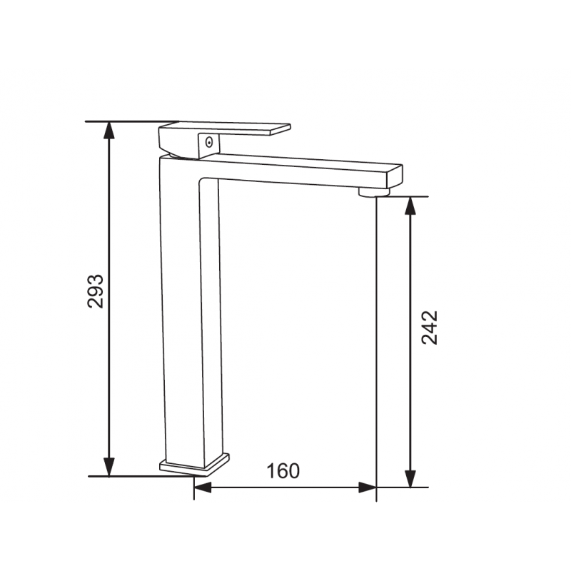 Mexen Uno vysoká umyvadlová baterie, chrom - 71410-00