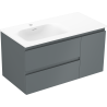 Mexen Orio koupelnová skříňka 90 cm s umyvadlem Vela levá, 2S, 1D, grafit mat/bílá mat - 91A13-09047-3-BBFFF66-W23L01