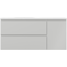 Mexen Orio koupelnová skříňka 100 cm s umyvadlem Vela levá, 2S, 1D, šedá mat/bílá mat - 91A13-10047-3-BBFFF62-W23L01
