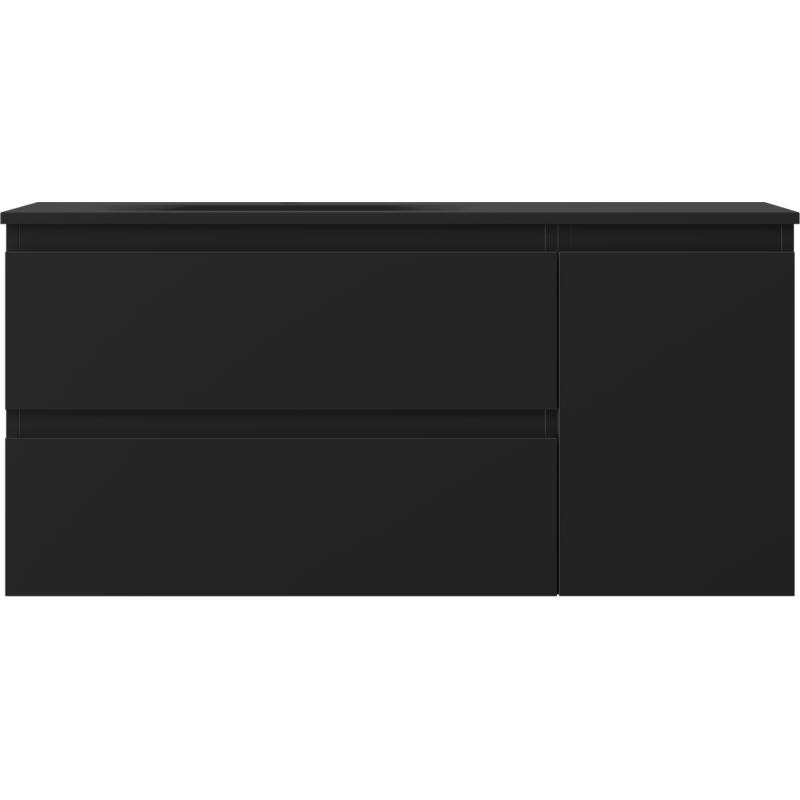 Mexen Orio koupelnová skříňka 100 cm s umyvadlem Vela levá, 2S, 1D, černá mat - 91A13-10047-3-BBFFF71-W23L71