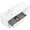 Mexen Orio koupelnová skříňka 120 cm s umyvadlem Vela vlevo, 2S, 1D, bílý lesk - 91A13-12047-3-BBFFF00-W23L00