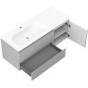 Mexen Orio koupelnová skříňka 120 cm s umyvadlem Vela levým, 2S, 1D, šedá matná/bílá matná - 91A13-12047-3-BBFFF62-W23L01