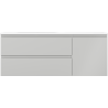 Mexen Orio koupelnová skříňka 120 cm s umyvadlem Vela levým, 2S, 1D, šedá mat/bílá mat - 91A13-12047-3-BBFFF62-W23L01
