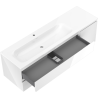 Mexen Orio koupelnová skříňka 160 cm s umyvadlem Vela vlevo, 2S, 1D, bílá lesklá - 91A13-16047-3-BBFFF00-W23L00