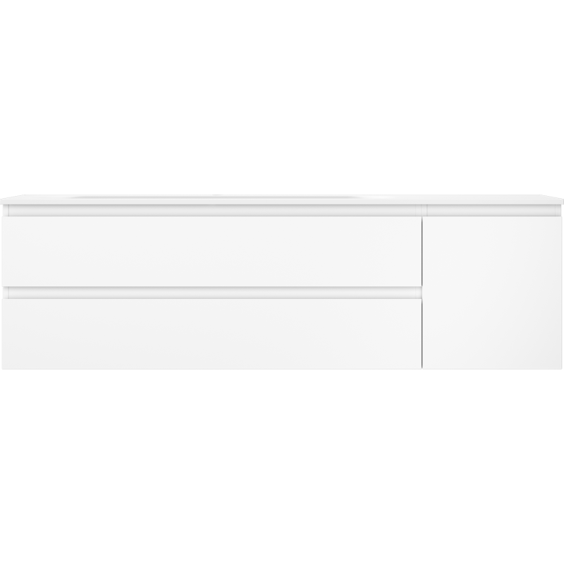 Mexen Orio koupelnová skříňka 160 cm s umyvadlem Vela vlevo, 2S, 1D, bílá mat - 91A13-16047-3-BBFFFF01-W23L01