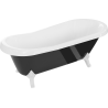 Mexen Retro volně stojící vana 170 x 75 cm, bílá/černá, bílé nohy - 53251707575-20