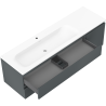 Mexen Orio koupelnová skříňka 160 cm s umyvadlem Vela levým, 2S, 1D, grafit mat/bílá mat - 91A13-16047-3-BBFFF66-W23L01