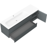 Mexen Orio koupelnová skříňka 160 cm s umyvadlem Vela levým, 2S, 1D, grafit mat/bílá mat - 91A13-16047-3-BBFFF66-W23L01