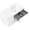 Mexen Orio koupelnová skříňka 90 cm s umyvadlem Vela pravá, 2S, 1D, bílý lesk - 91A13-09047-3-BBFFF00-W23P00