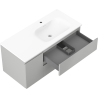 Mexen Orio koupelnová skříňka 100 cm s umyvadlem Vela pravá, 2S, 1D, šedá mat/bílá mat - 91A13-10047-3-BBFFF62-W23P01
